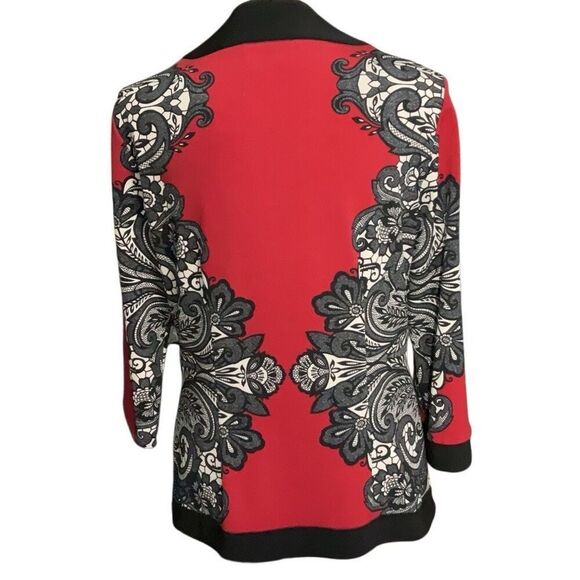 Joseph Ribkoff Black Red One Button Womens Blazer Size US 8 - Picture 2 of 5